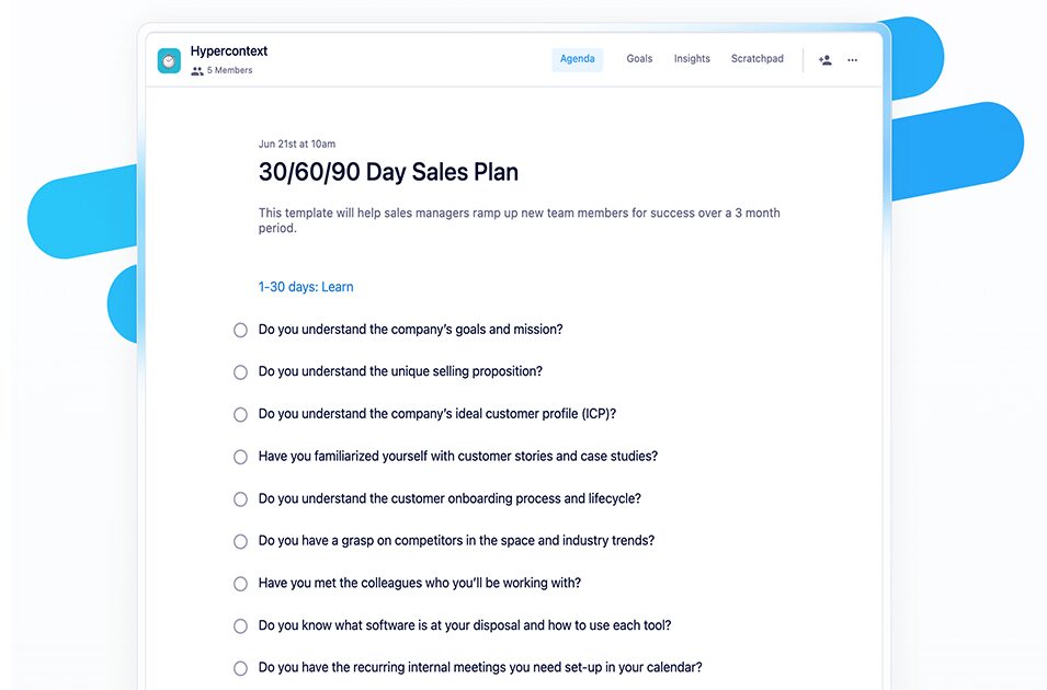 30 60 90 day sales plan template