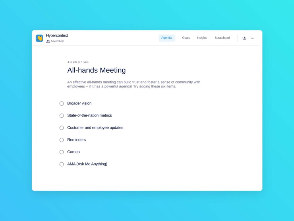 all hands meeting template