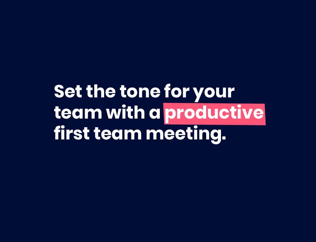 first team meeting agenda